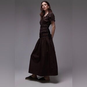 Topshop - Shirred Bodice Maxi Dress